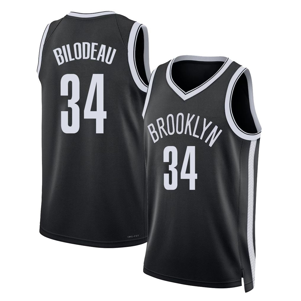 Brooklyn #34 Bilodeau Player Basketball Sleeveless Black Jersey Tyler For Adult Youth