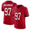 Tampa Bay #97 Muhammad Player Football V Neck Short Sleeve Red Jersey Al-Quadin For Men Youth Women Gift