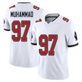 Tampa Bay #97 Muhammad Player Football V Neck Short Sleeve Jersey White Al-Quadin For Men Youth Women Gift