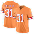 Tampa Bay #31 Winfield Jr. Player Football V Neck Short Sleeve Orange Jersey Antoine For Men Youth Women Gift