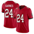 Tampa Bay #24 Garnes Player Football V Neck Short Sleeve Red Jersey Ayden For Men Youth Women Gift