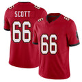 Tampa Bay #66 Scott Player Football V Neck Short Sleeve Red Jersey Ben For Men Youth Women Gift