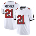 Tampa Bay #21 Morrison Player Football V Neck Short Sleeve Jersey White Benjamin For Men Youth Women Gift