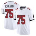 Tampa Bay #75 Schrauth Player Football V Neck Short Sleeve Jersey White Billy For Men Youth Women Gift