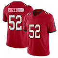 Tampa Bay #52 Rozeboom Player Football V Neck Short Sleeve Red Jersey Christian For Men Youth Women Gift
