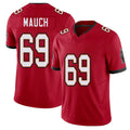 Tampa Bay #69 Mauch Player Football V Neck Short Sleeve Red Jersey Cody For Men Youth Women Gift