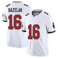 Tampa Bay #16 Bazelak Player Football V Neck Short Sleeve Jersey White Connor For Men Youth Women Gift