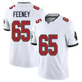 Tampa Bay #65 Feeney Player Football V Neck Short Sleeve Jersey White Dan For Men Youth Women Gift