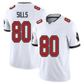 Tampa Bay #80 Sills Player Football V Neck Short Sleeve Jersey White David For Men Youth Women Gift