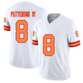 Tampa Bay #8 Patterson IV Player Football V Neck Short Sleeve White Jersey Dean For Men Youth Women Gift
