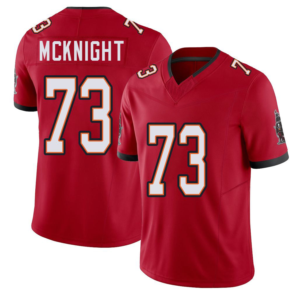 Tampa Bay #73 McKnight Player Football V Neck Short Sleeve Red Jersey Deshawn For Men Youth Women Gift