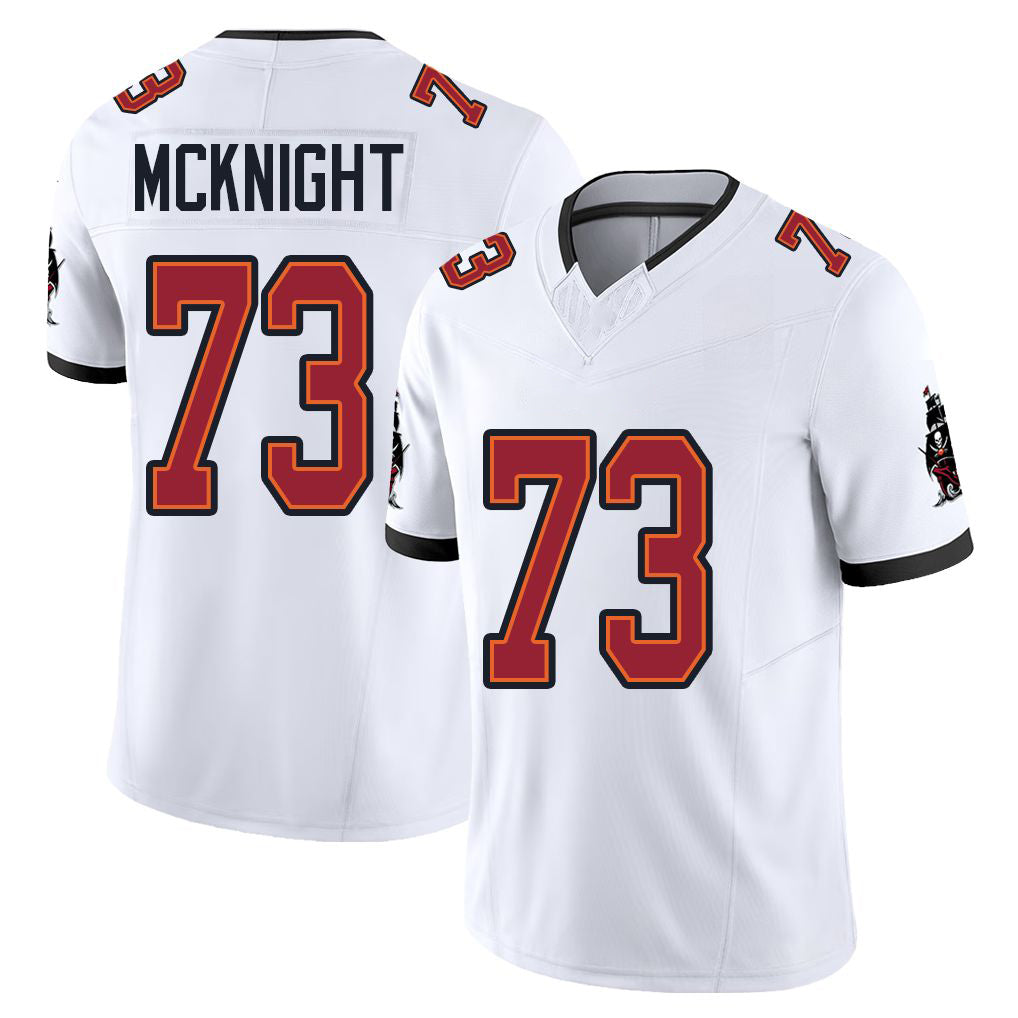 Tampa Bay #73 McKnight Player Football V Neck Short Sleeve Jersey White Deshawn For Men Youth Women Gift