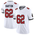 Tampa Bay #62 Barton Player Football V Neck Short Sleeve Jersey White Graham For Men Youth Women Gift
