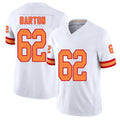 Tampa Bay #62 Barton Player Football V Neck Short Sleeve White Jersey Graham For Men Youth Women Gift