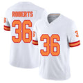 Tampa Bay #36 Roberts Player Football V Neck Short Sleeve White Jersey JJ For Men Youth Women Gift