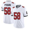 Tampa Bay #58 Pyburn Player Football V Neck Short Sleeve Jersey White Jack For Men Youth Women Gift