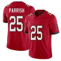 Tampa Bay #25 Parrish Player Football V Neck Short Sleeve Red Jersey Jacob For Men Youth Women Gift