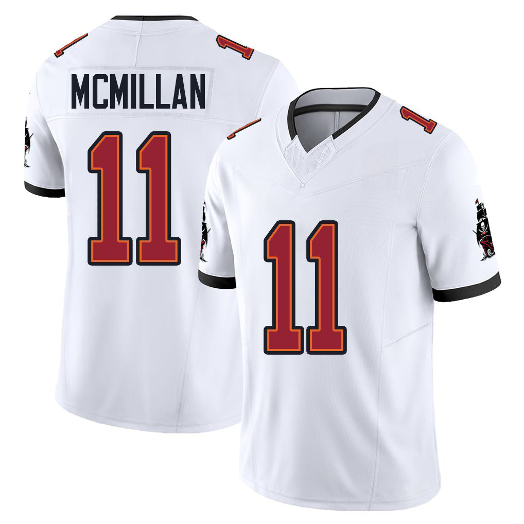 Tampa Bay #11 McMillan Player Football V Neck Short Sleeve Jersey White Jalen For Men Youth Women Gift