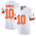 Tampa Bay #10 Daniels Player Football V Neck Short Sleeve White Jersey Jalon For Men Youth Women Gift
