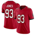 Tampa Bay #93 Jones Player Football V Neck Short Sleeve Red Jersey Jayson For Men Youth Women Gift