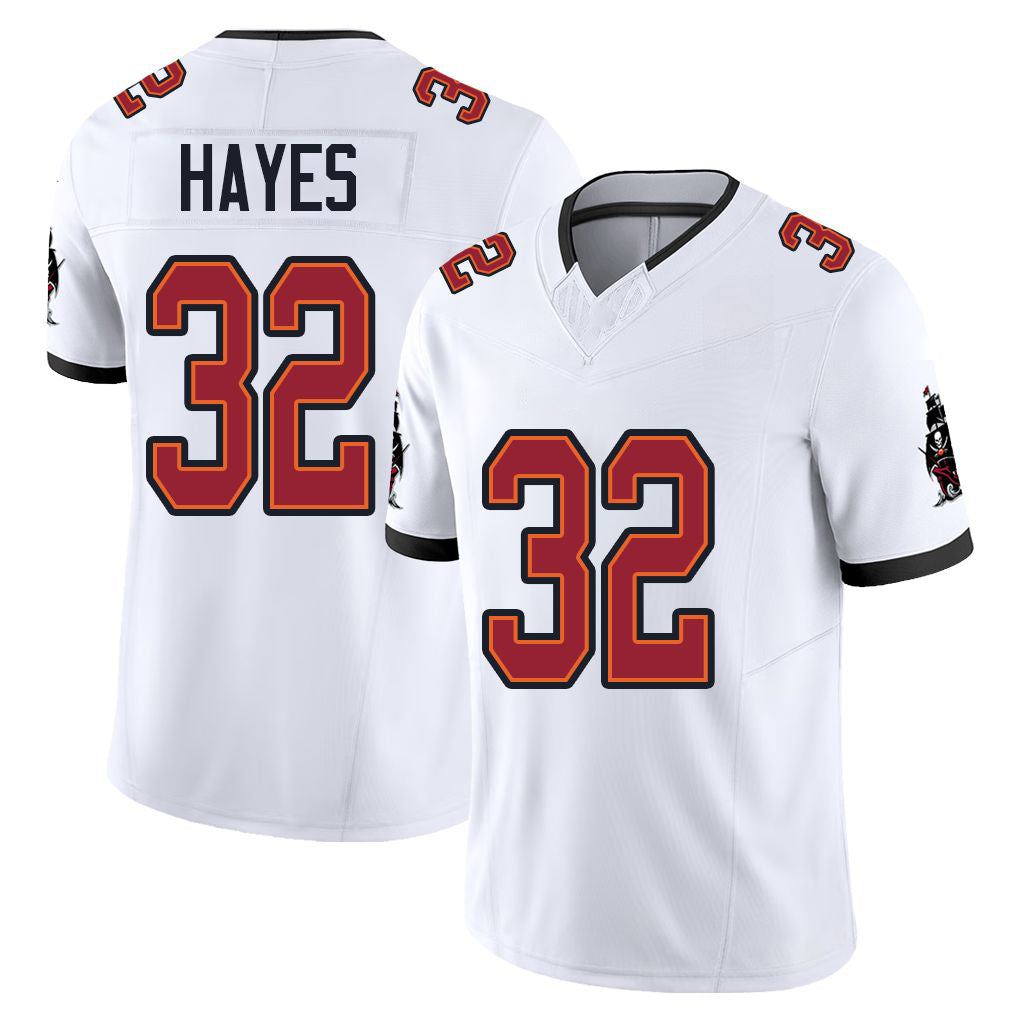Tampa Bay #32 Hayes Player Football V Neck Short Sleeve Jersey White Josh For Men Youth Women Gift