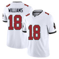 Tampa Bay #18 Williams Player Football V Neck Short Sleeve Jersey White Josh For Men Youth Women Gift