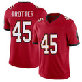 Tampa Bay #45 Trotter Player Football V Neck Short Sleeve Red Jersey Josiah For Men Youth Women Gift