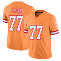 Tampa Bay #77 Skule Player Football V Neck Short Sleeve Orange Jersey Justin For Men Youth Women Gift