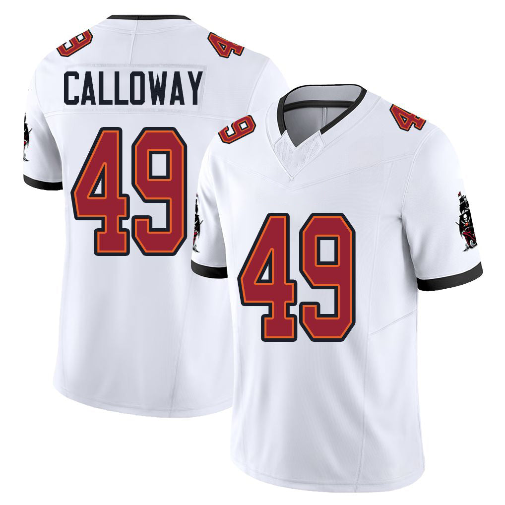 Tampa Bay #49 Calloway Player Football V Neck Short Sleeve Jersey White Kadarius For Men Youth Women Gift