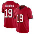 Tampa Bay #19 Johnson Player Football V Neck Short Sleeve Red Jersey Kameron For Men Youth Women Gift
