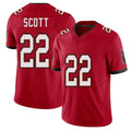 Tampa Bay #22 Scott Player Football V Neck Short Sleeve Red Jersey Keionte For Men Youth Women Gift