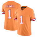 Tampa Bay #1 Gainwell Player Football V Neck Short Sleeve Orange Jersey Kenny For Men Youth Women Gift