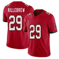 Tampa Bay #29 Killebrew Player Football V Neck Short Sleeve Red Jersey Miles For Men Youth Women Gift