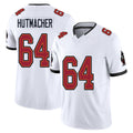 Tampa Bay #64 Hutmacher Player Football V Neck Short Sleeve Jersey White Nash For Men Youth Women Gift
