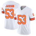 Tampa Bay #53 Jackson Player Football V Neck Short Sleeve White Jersey Nick For Men Youth Women Gift