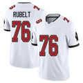 Tampa Bay #76 Rubelt Player Football V Neck Short Sleeve Jersey White Paul For Men Youth Women Gift