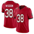 Tampa Bay #38 Wisdom Player Football V Neck Short Sleeve Red Jersey Rashad For Men Youth Women Gift