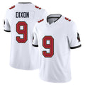 Tampa Bay #9 Dixon Player Football V Neck Short Sleeve Jersey White Riley For Men Youth Women Gift