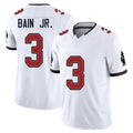 Tampa Bay #3 Bain Jr. Player Football V Neck Short Sleeve Jersey White Rueben For Men Youth Women Gift