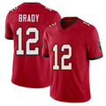 Tampa Bay #12 Brady Player Football V Neck Short Sleeve Red Jersey Tom For Men Youth Women Gift