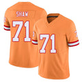 Tampa Bay #71 Shaw Player Football V Neck Short Sleeve Orange Jersey Travis For Men Youth Women Gift