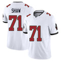 Tampa Bay #71 Shaw Player Football V Neck Short Sleeve Jersey White Travis For Men Youth Women Gift