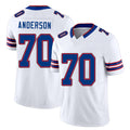 Buffalo #70 Anderson Player Football V Neck Short Sleeve White Jersey Alec For Men Youth Women Gift