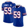 Buffalo #59 Jones Jr. Player Football V Neck Short Sleeve Royal Jersey Andre For Men Youth Women Gift