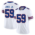Buffalo #59 Jones Jr. Player Football V Neck Short Sleeve White Jersey Andre For Men Youth Women Gift