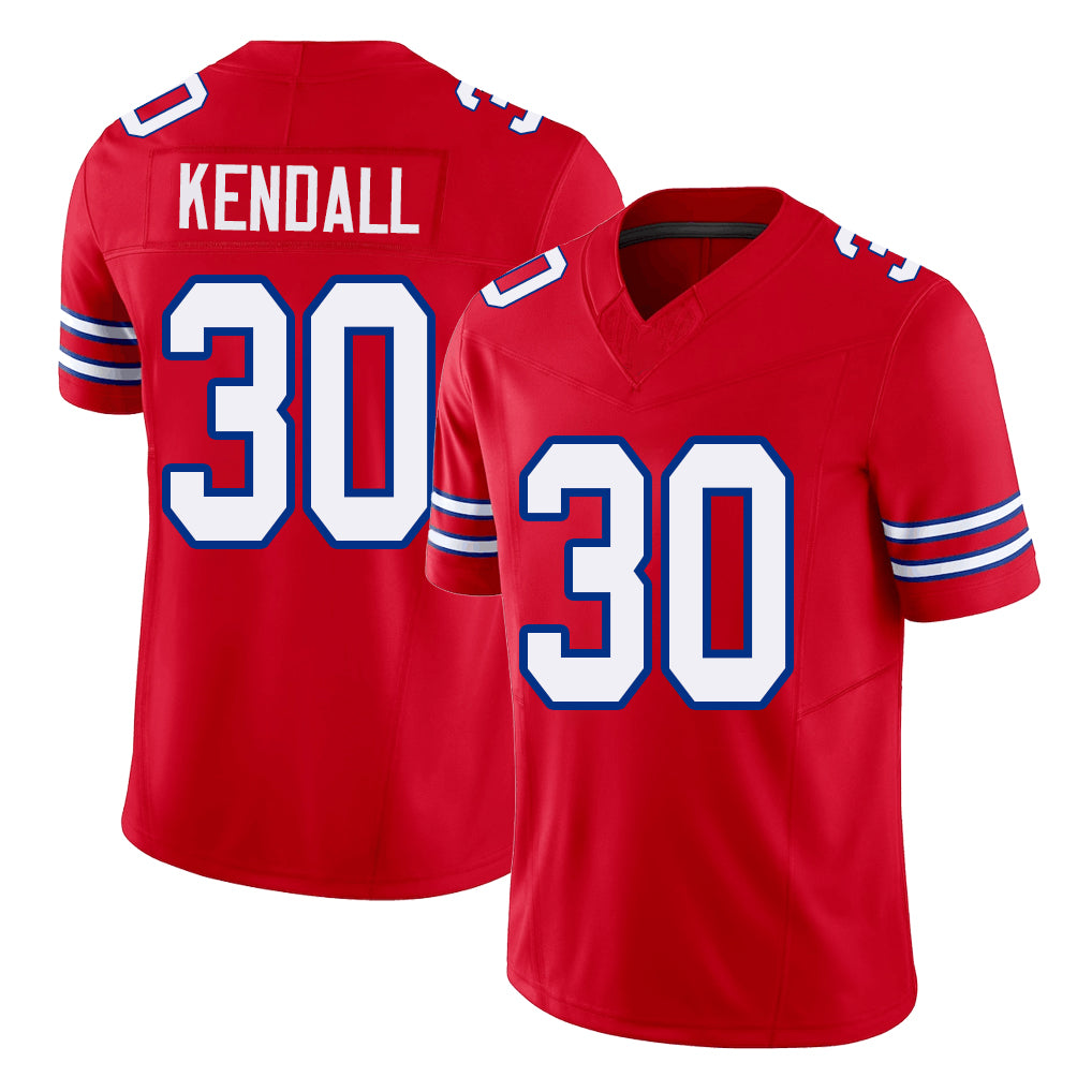 Buffalo #30 Kendall Player Football V Neck Short Sleeve Red Jersey Anthony For Men Youth Women Gift