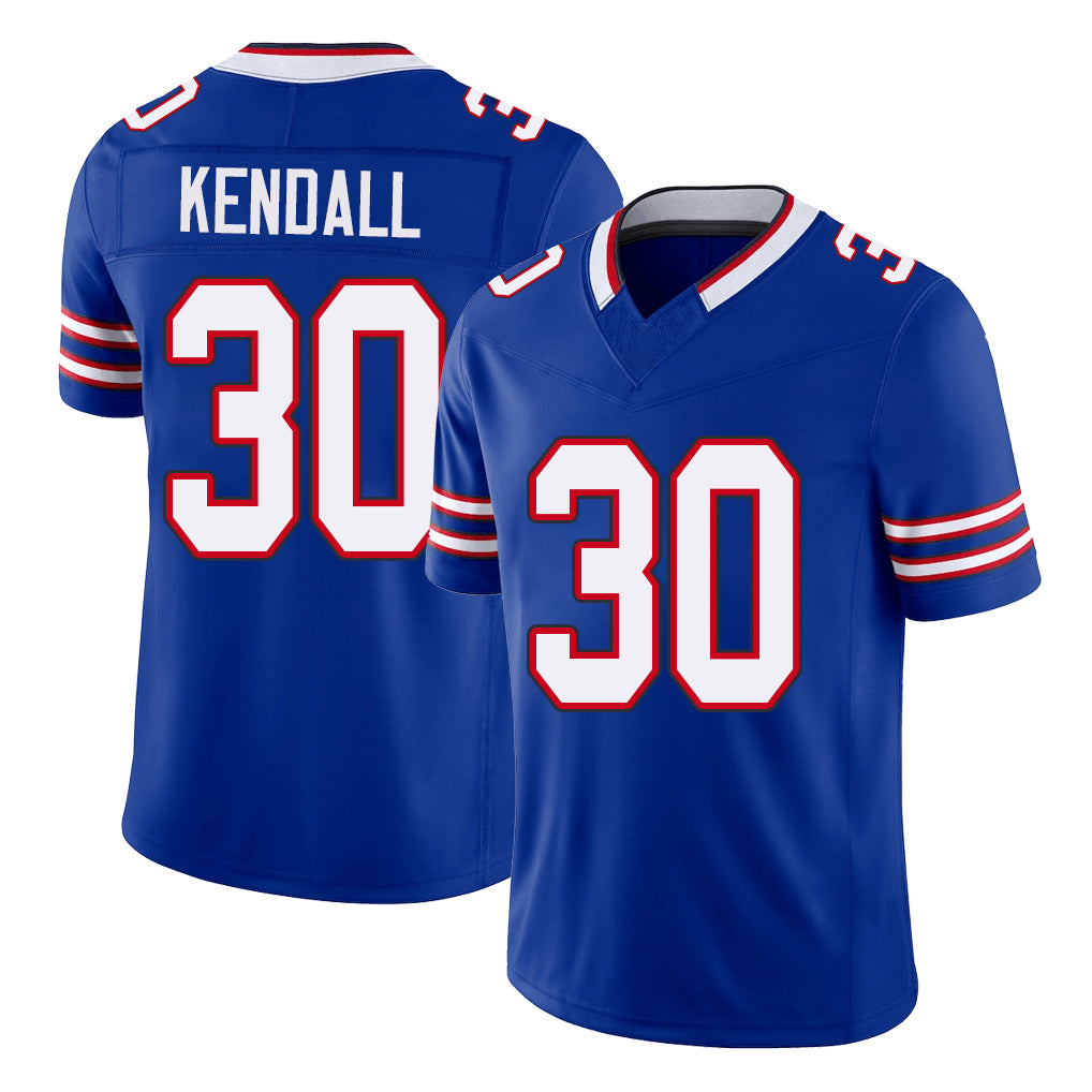 Buffalo #30 Kendall Player Football V Neck Short Sleeve Royal Jersey Anthony For Men Youth Women Gift
