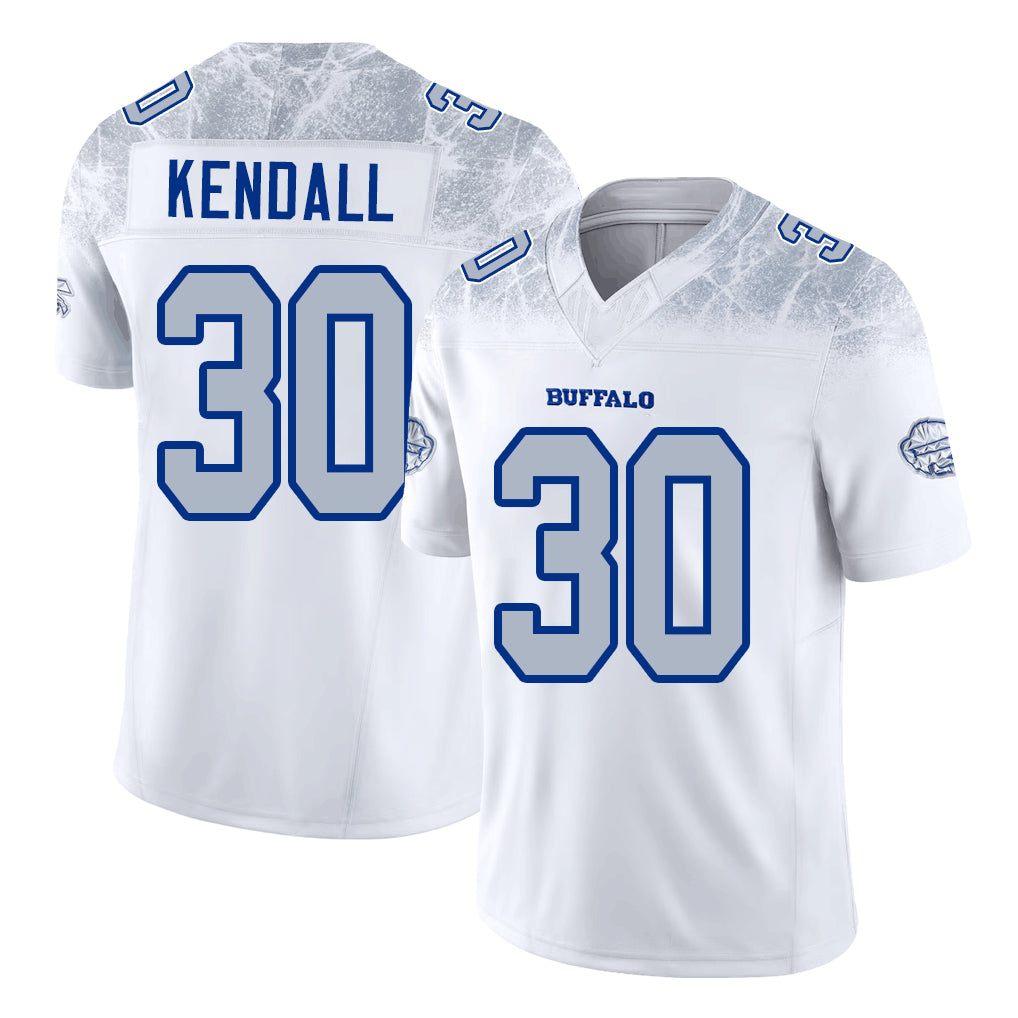 Buffalo #30 Kendall Player Football V Neck Short Sleeve White Jersey Anthony For Men Youth Women Gift