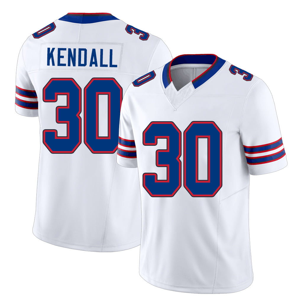 Buffalo #30 Kendall Player Football V Neck Short Sleeve White Jersey Anthony For Men Youth Women Gift
