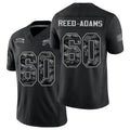 Buffalo #60 Reed-Adams Player Football V Neck Short Sleeve Black Jersey Ar'maj For Men Youth Women Gift